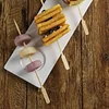 100 Pack | 10" Eco Friendly Paddle Party Picks, Bamboo Skewers, Decorative Top Cocktail Sticks