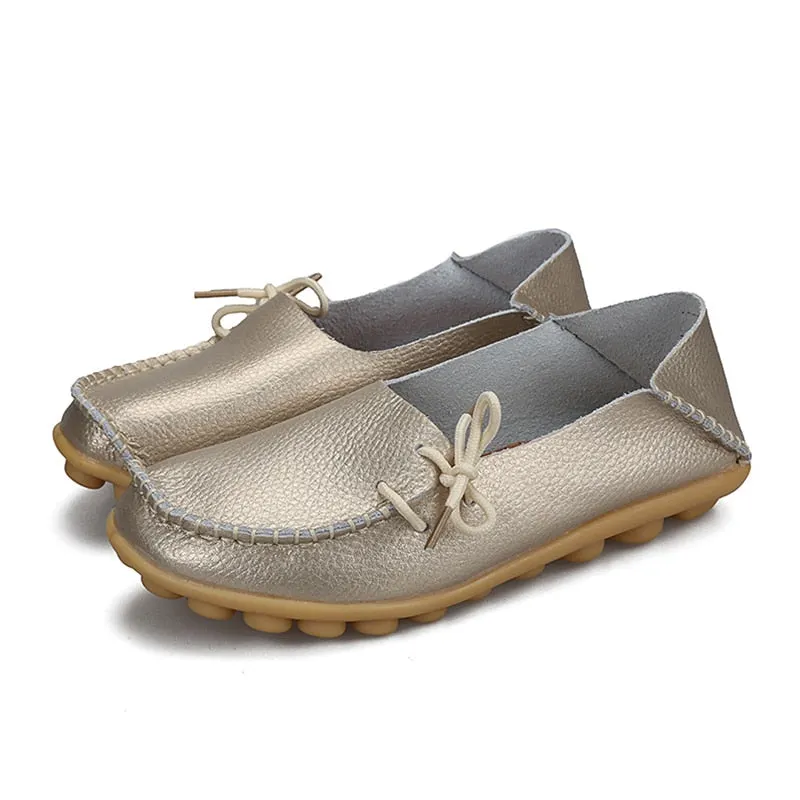 Woman Shoes Casual PU Leather Flat Shoes For Women Round Toe Non Slip Nurse Chef Shoes Women Flats Fashion Chaussure 2021