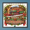 Diamond Painting-DIY Crystal Rhinestone Xmas Train(40*40 CM)