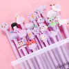 20PCS Adorable 0.5mm Black Gel Pen School Opens Season Student Office Cute Stationery
