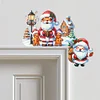(US Local)DIY Xmas Diamond Painting Wooden Door Decoration for Feiend Gifts (Santa Claus)