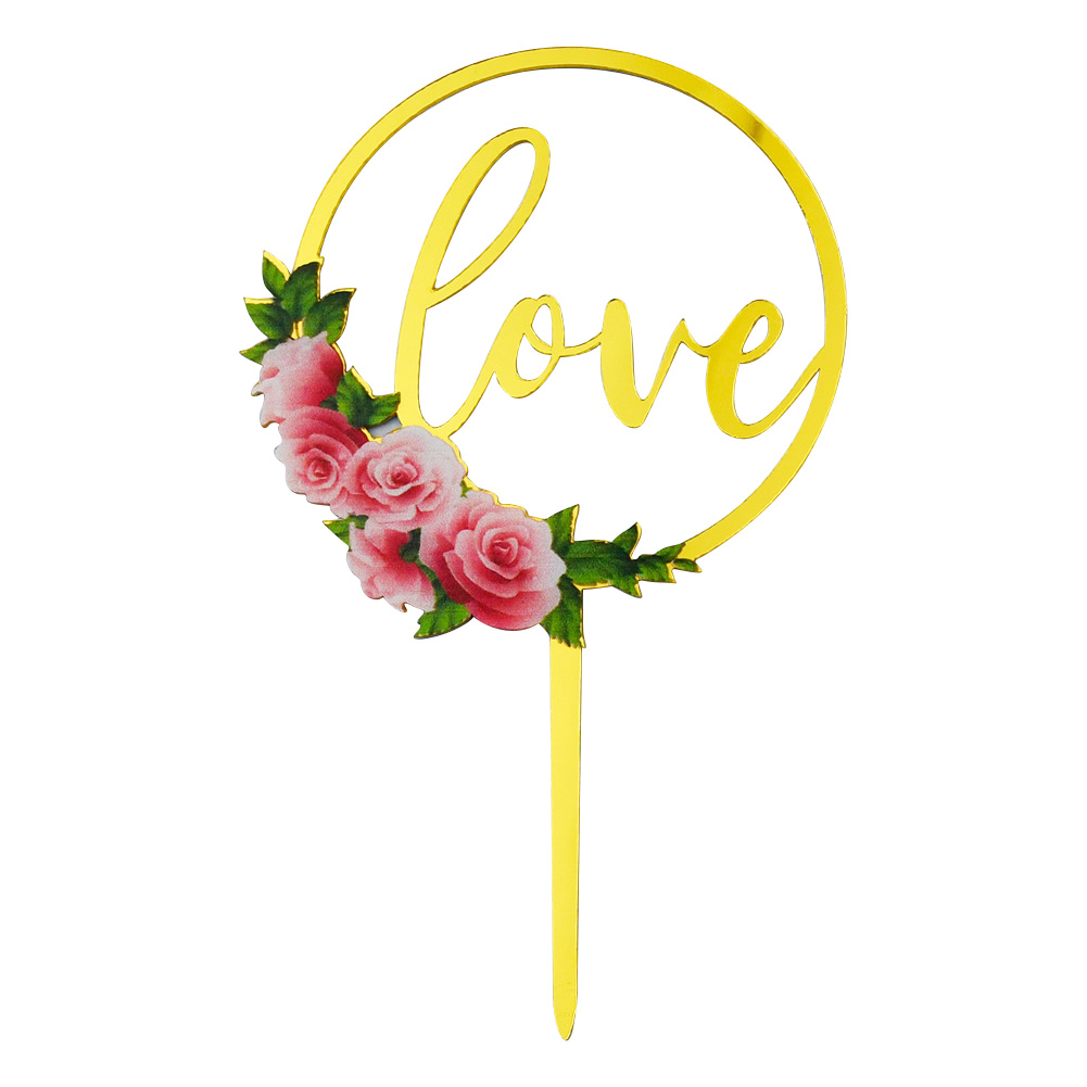

Plastic LOVE Letters Dessert Toppers Cake Insert Card Wedding Party Decor, 501 Original