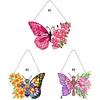 5D DIY Special Shaped Diamond Painting Butterfly Hanging With Lamp String Kit