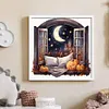 uk.everydayedeals (Limited Stock)Cross Stitch - 11ct Stamped - Paysages &agrave; l'ext&eacute;rieur de la fen&ecirc;tre d'automne (60*60cm)