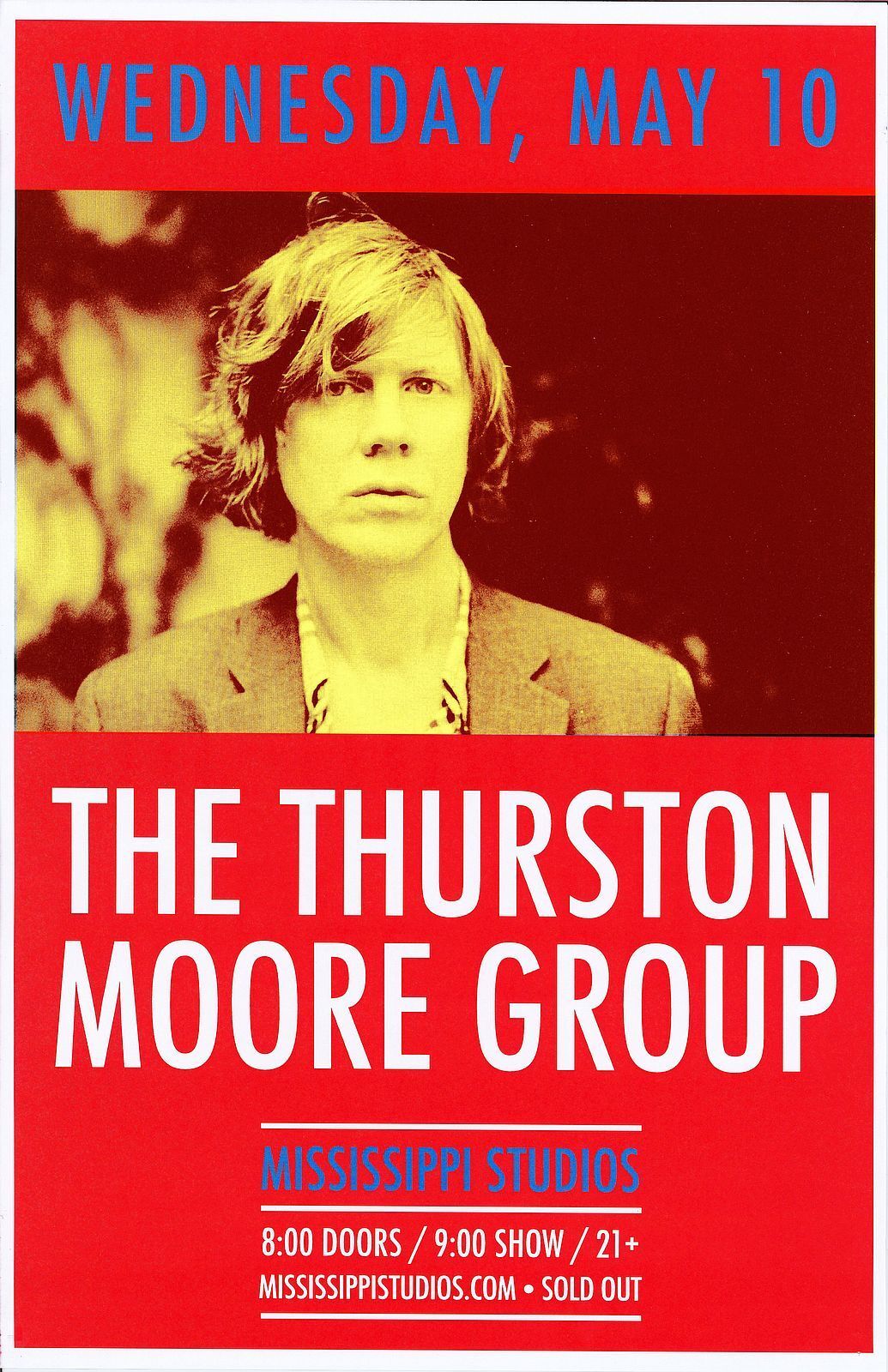 THURSTON MOORE 2017 Gig POSTER Sonic Youth Portland Oregon Concert