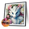 Diamond Painting -DIY Round Dril Dragon Flowers