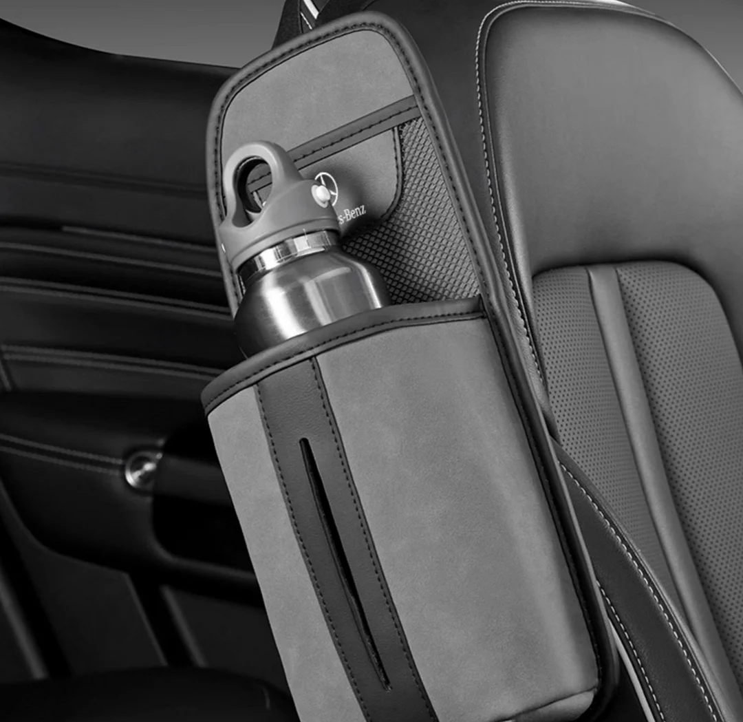 Car seat side paper drawer with storage bag