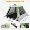 [US Local Warehouse] 4.0 Automatic Inflatable Camping Tent 300D Oxford Fabric Blow up Instant Setup Inflatable Tent UV Protection Waterproof Inflatable Cabin for Backyard & Picnic Use