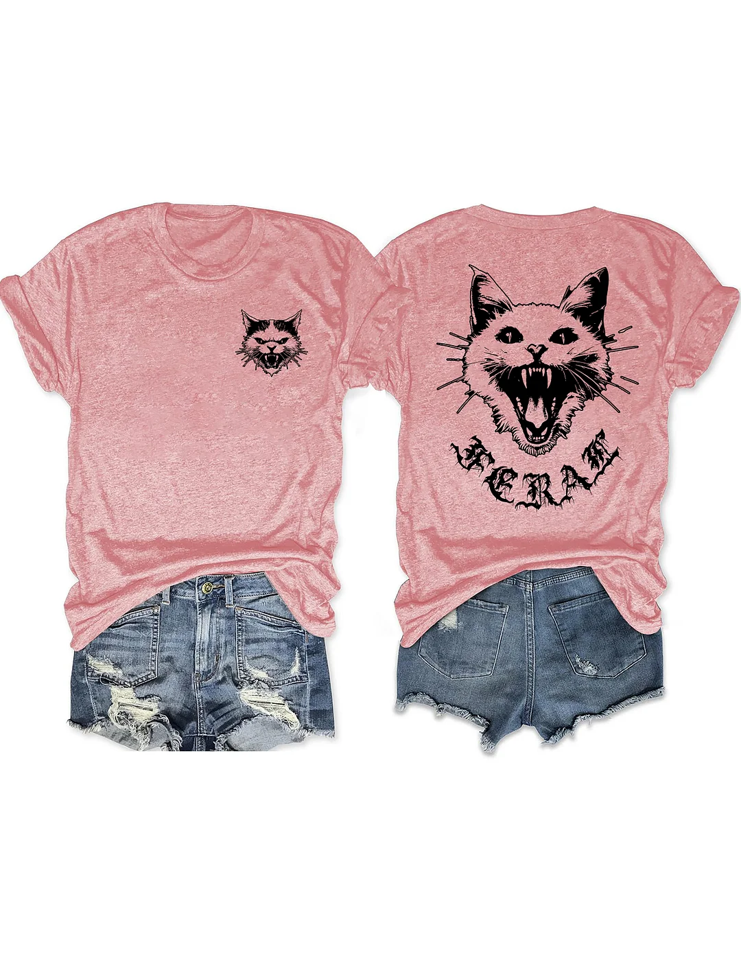 Feral Metalcore Trippy Cat T-shirt