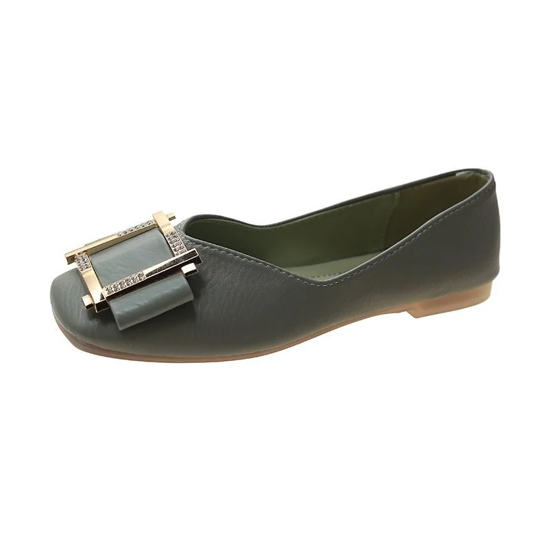 Zingj Celebrity Single Shoe Female 2025 New Korean Version Retro Fairy Flat Scoop Shoes Square Head Soft Bottom Beans