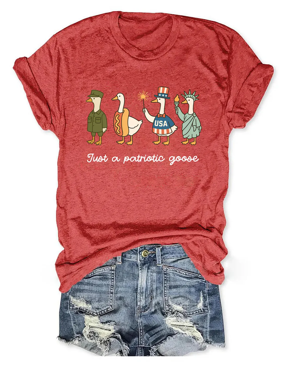 4th of July Silly Goose T-shirt