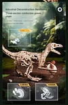 Velociraptor Mechanical Wooden Dinosaur Model