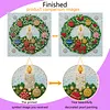 Framed Christmas Wreath - DIY Button Art Painting Kit for Creativity DIY Pearl Dot Crafts for Gift Home Wall Decor 30*30CM
