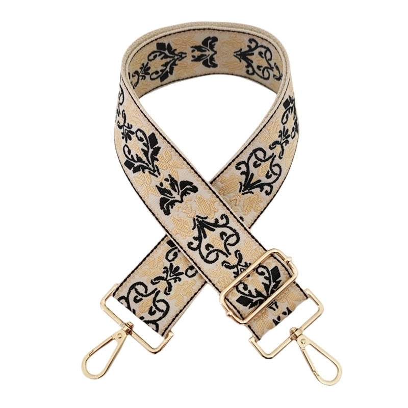 New Thick Color Ethnic Style Jacquard Wide Shoulder Strap Single Shoulder Crossbody Women Bag Accessories Long Strap Replacement Bag Strap