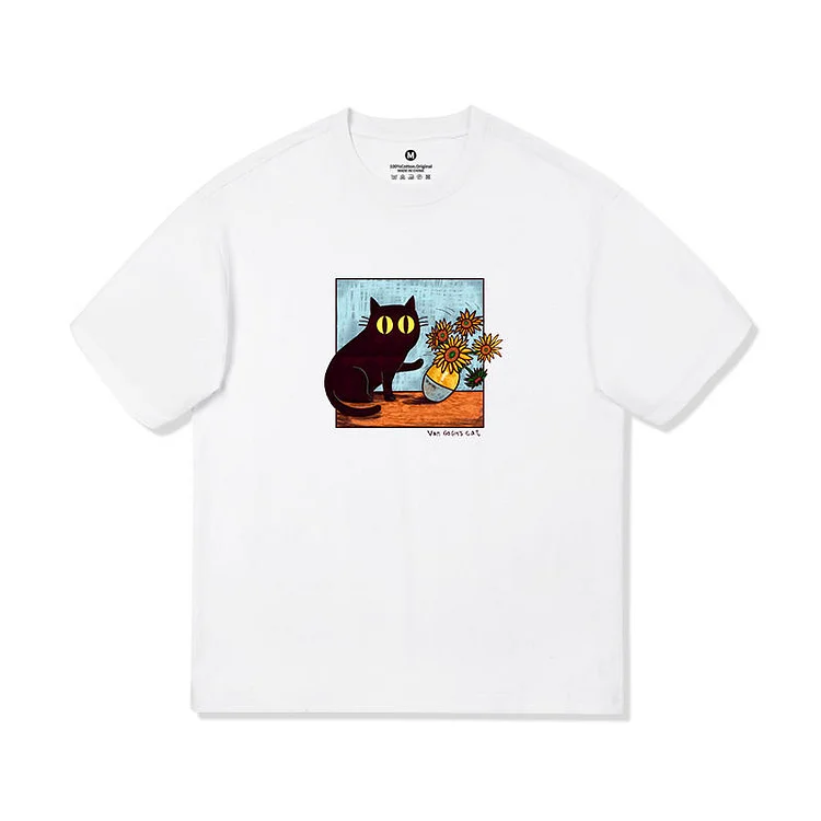 Van Gogh's Cat Pure Cotton T-shirt Hoodie weebmemes