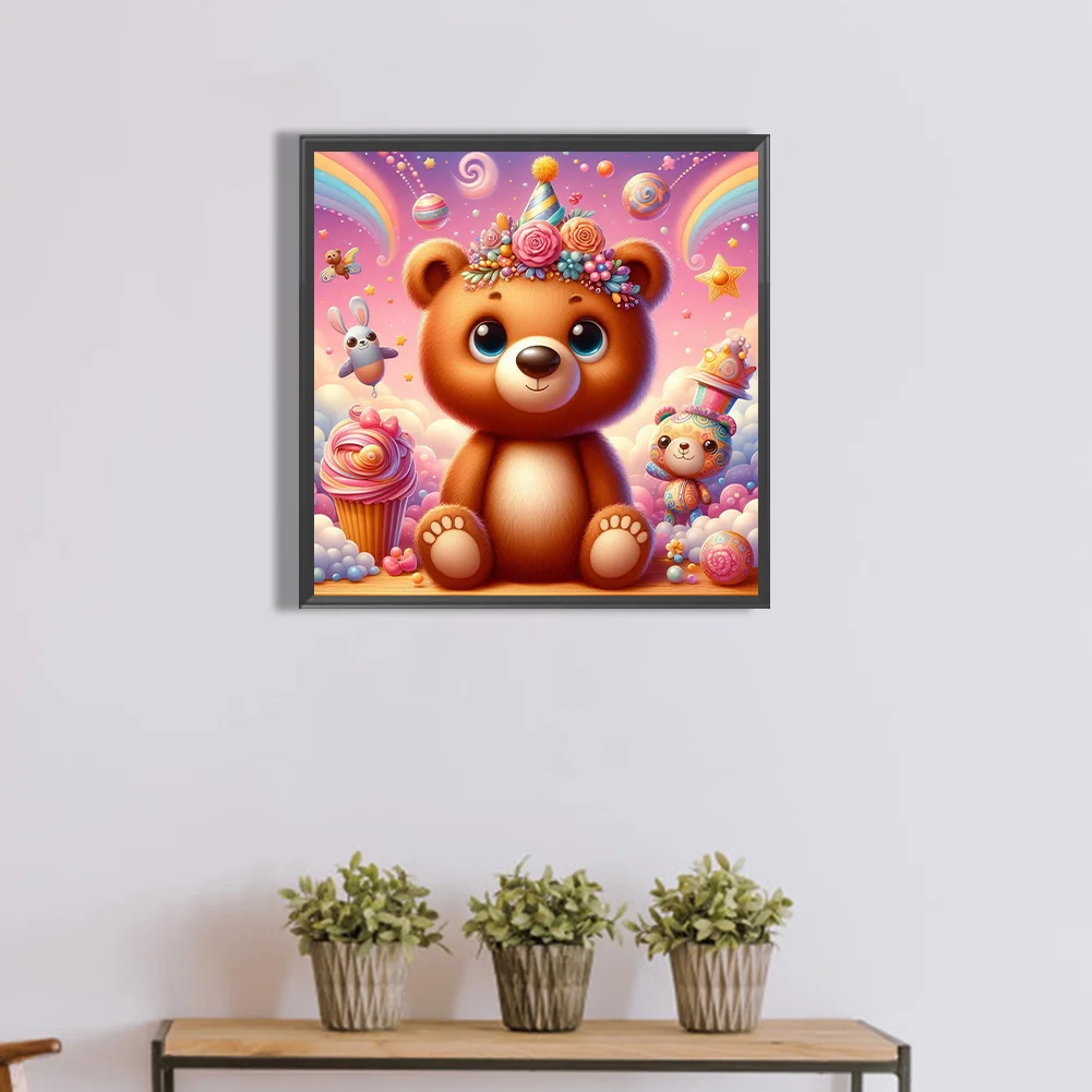 Diamond Painting - Full Round Drill - Surprise Bear(Canvas|40*40cm)