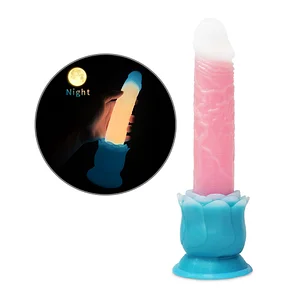 6.69 Inch Luminous Rose Silicone Dildo