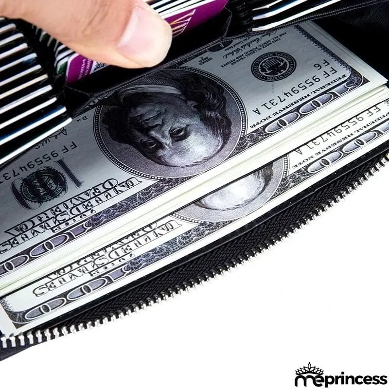 Unisex Multiple Compartment RFID Technology Anti-Scanning Card Slot Currency Wallet