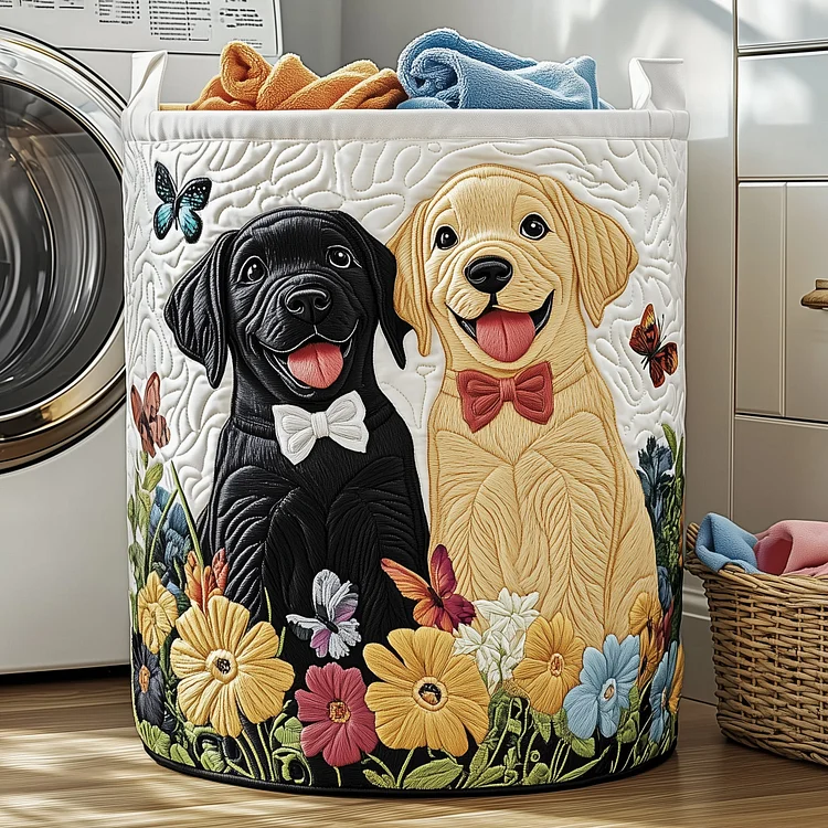 Golden Retriever Quilted Laundry Basket GFTOMA5132