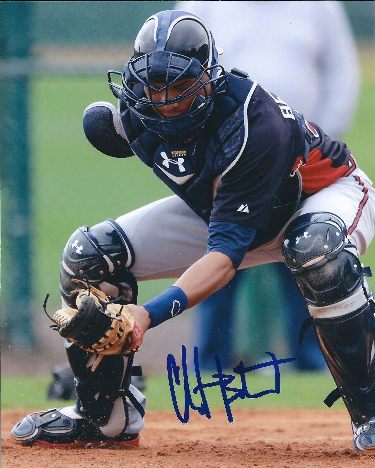 Autographed CHRISTIAN BETHANCOURT Atlanta Braves 8x10 Photo Poster painting- COA