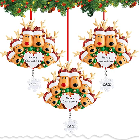 Christmas Tree Pendant Decorations, Christmas Elk Decorations, Christmas Tree Decorations DIY Names, Elk Resin Christmas Decorations