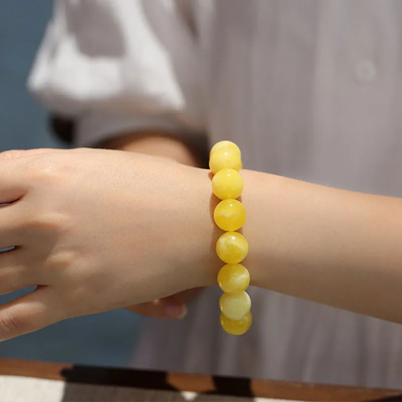 Amber Bead Emotional Balance Adjustable Bracelet