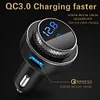 GC16 Car FM Transmitter Bluetooth-compatible Handsfree MP3 Player QC3.0 USB Charger