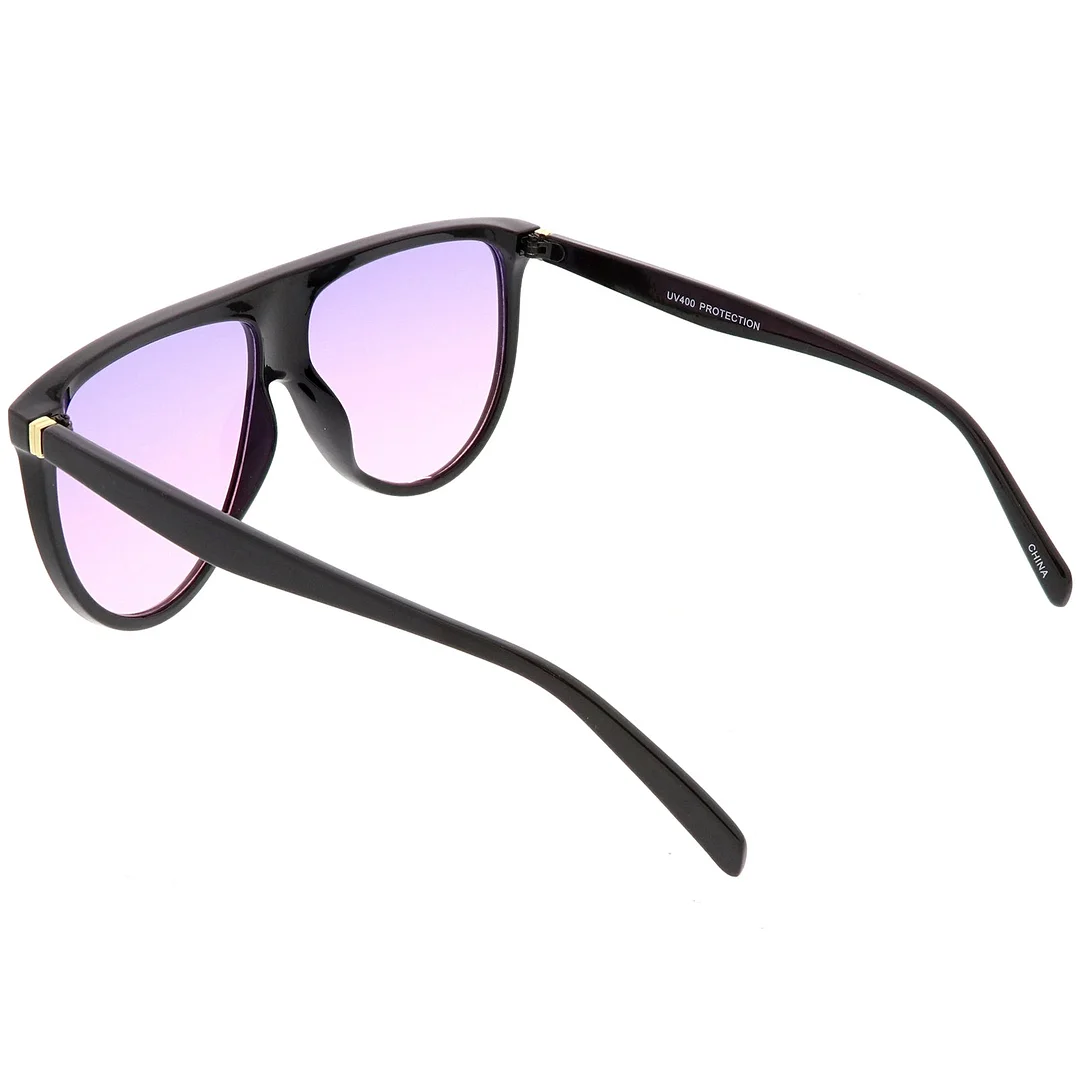 Oversize Flat Top Aviator glasses  Gradient Teardrop Flat Lens 60mm