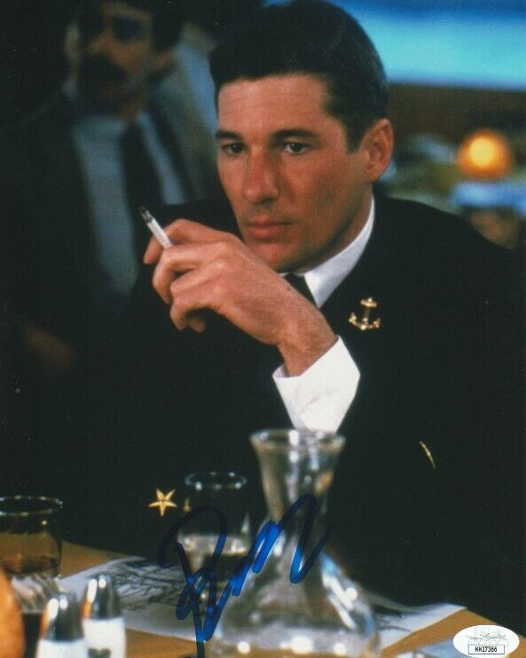 RICHARD GERE SIGNED AN OFFICER AND A GENTLEMAN 8x10 Photo Poster painting! JSA COA EXACT PROOF