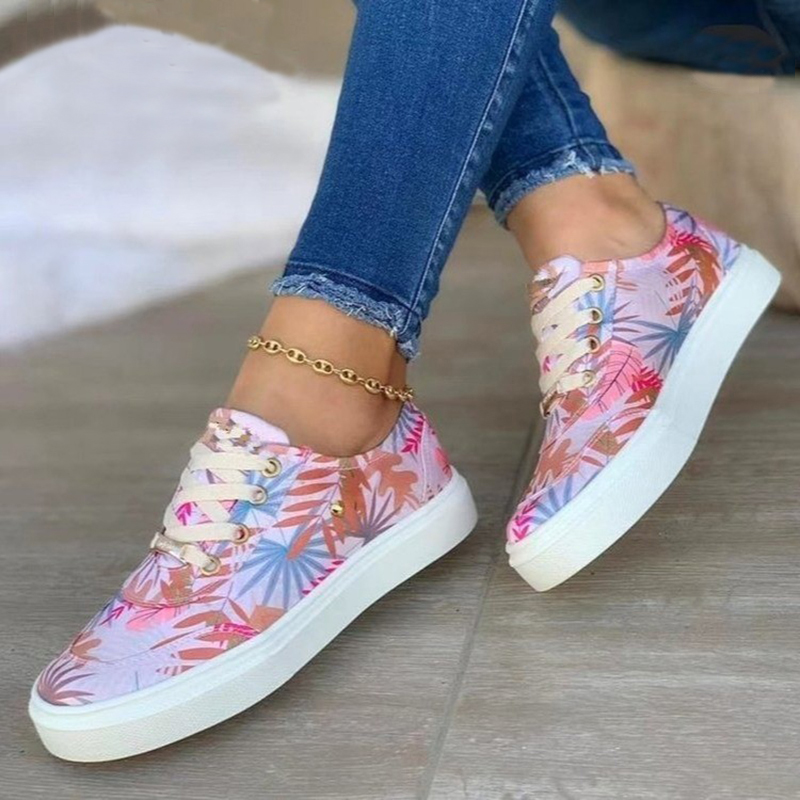 Mature Women Canvas Shoes Casual Sneakers Flats Shoes