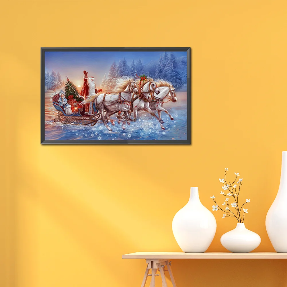 Diamond Painting - Full Round Drill - Santa Sleigh(60*40cm)