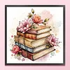 Flowers And Books-11CT Stamped Cross Stitch 40*40cm/15.75*15.75in