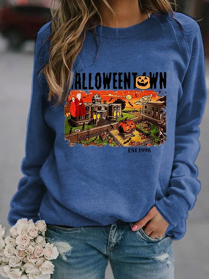 Women's Halloween Print Sweatshirt
