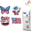 4pcs America 250th Anniversary DIY Diamond Painting Refrigerator Magnet Kit Diamond Art Refrigerator Magnet Rhinestones Refrigerator Magnetic Sticker for Adult Beginners DIY Home Office Decor