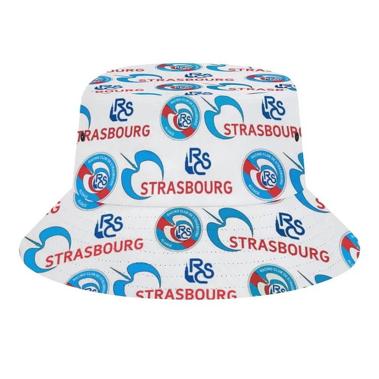 RC Strasbourg Alsace Chapeau De Godet D' Impression De Vache Unisexe Pliables Bucket Hat