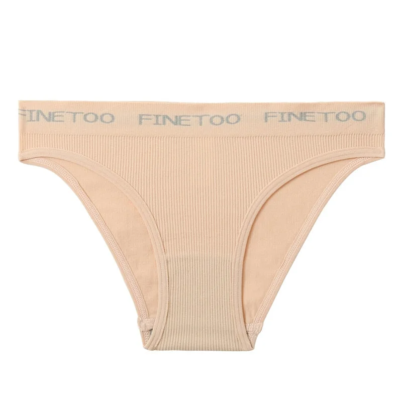 FINETOO Seamless Bra Set Women Deep V Tops Fashion Letter Panties M-XL Ladies Underwear Suit Tube Top Female Briefs Lingerie Set