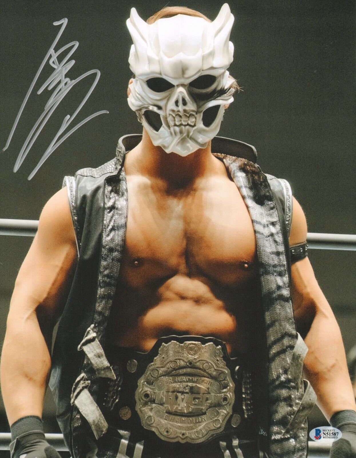 Taiji Ishimori Signed 11x14 Photo Poster painting BAS COA New Japan Pro Wrestling Bullet Club 3