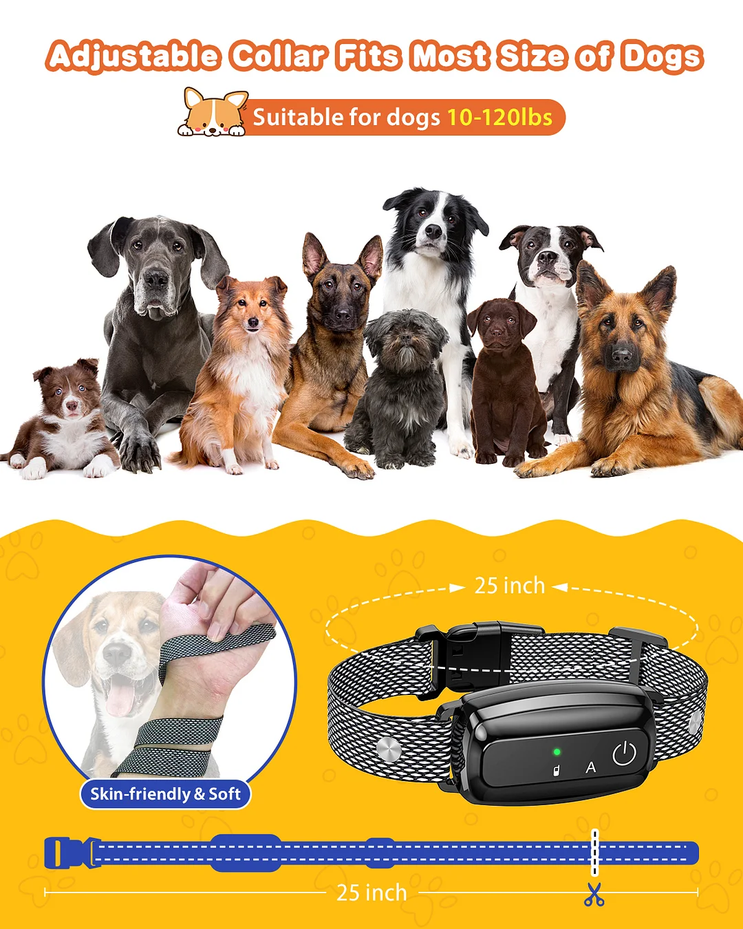 BEBANG 2-in-1 Dog Shock Collar & Dog Bark Collar