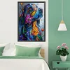 Diamond Painting -DIY Round Drill Flower Dog(40x60cm)