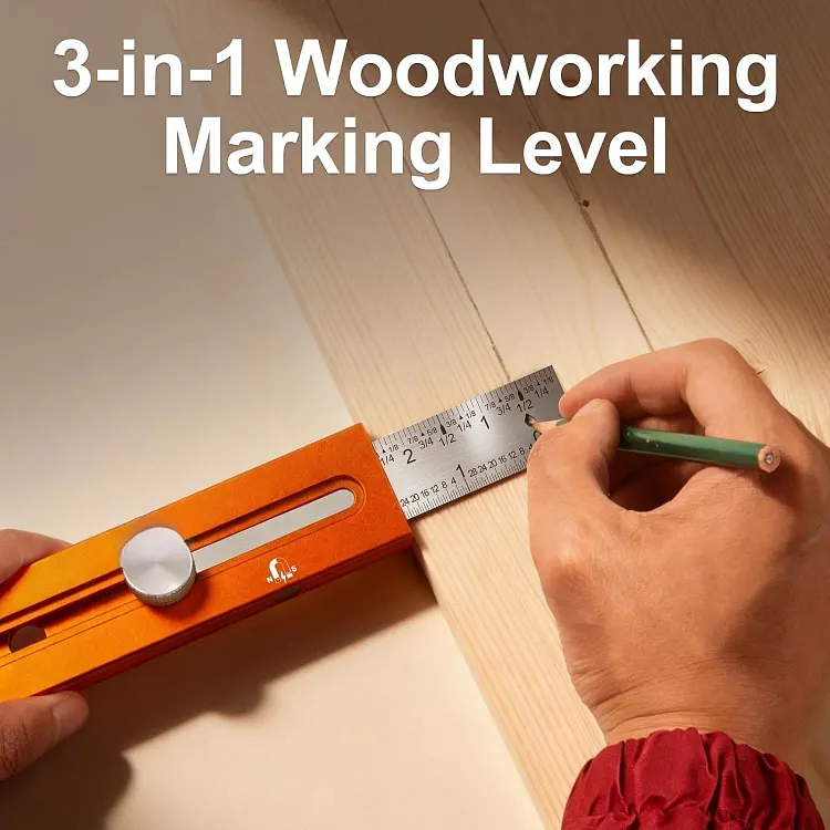 3-in-1 Woodworking Marking Level