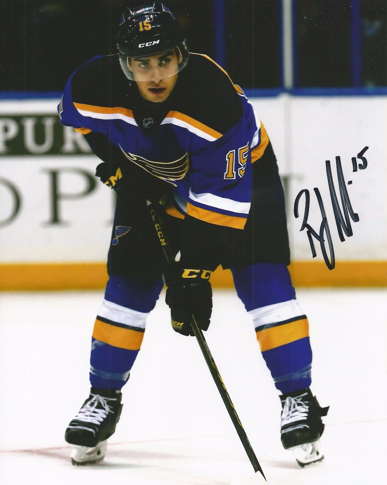 ROBBY FABBRI SIGNED ST.LOUIS BLUES 8x10 Photo Poster painting #3 with COA