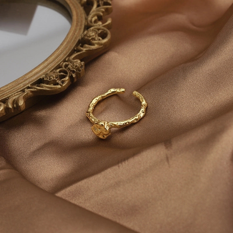 925 Sterling Silver Geometric Open Ring