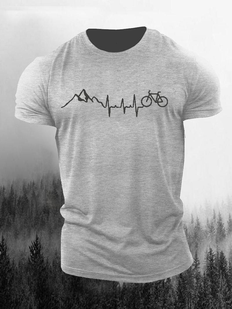 Mountain Riding Printed Casual T-Shirt in  mildstyles