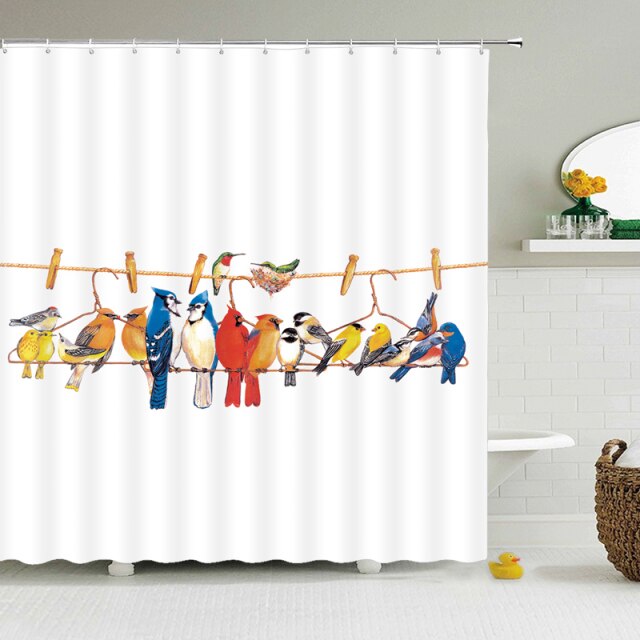 

Shower Curtain – Birds Flamingo-180*180cm, 501 Original