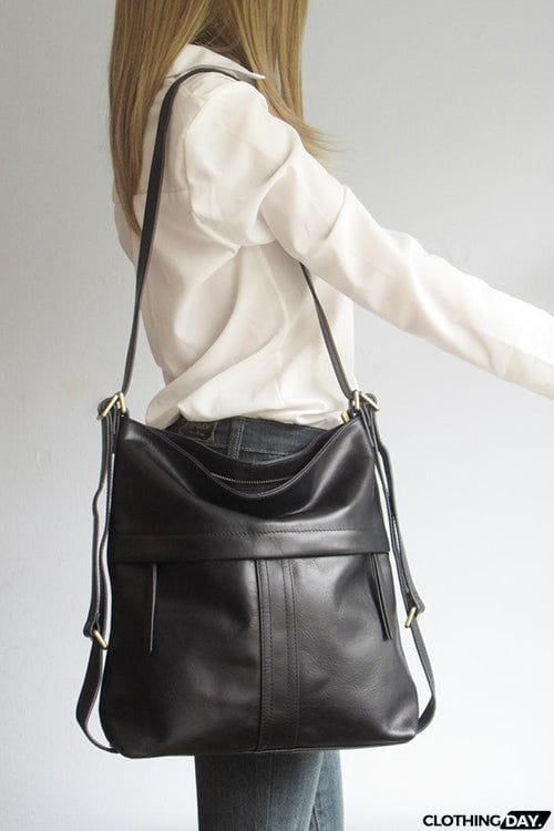 Leather Convertible Backpack