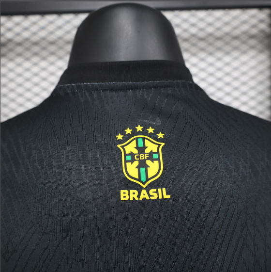 2024 Brazil Special Edition Black Player Version Football T-Shirt Thai Quality