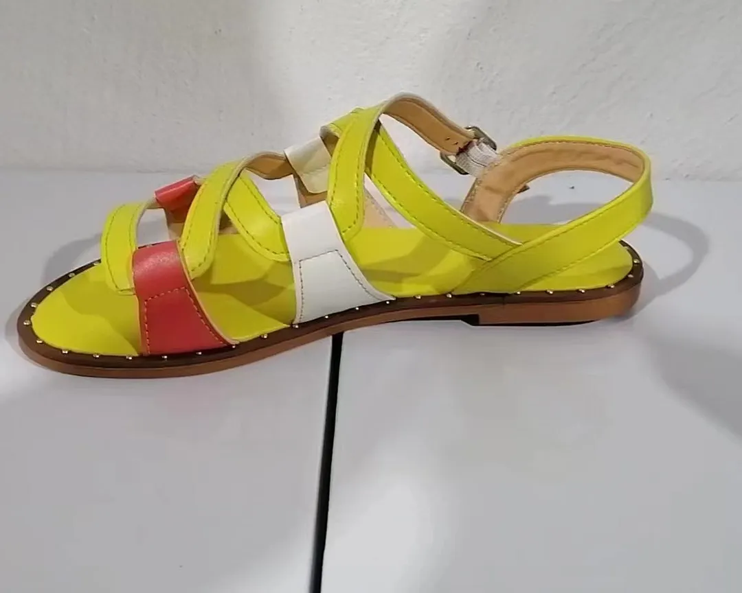 Breakj Breakj Summer New Flat Roman Sandals Women Large Size Color Wearing Beach Cool Drag
