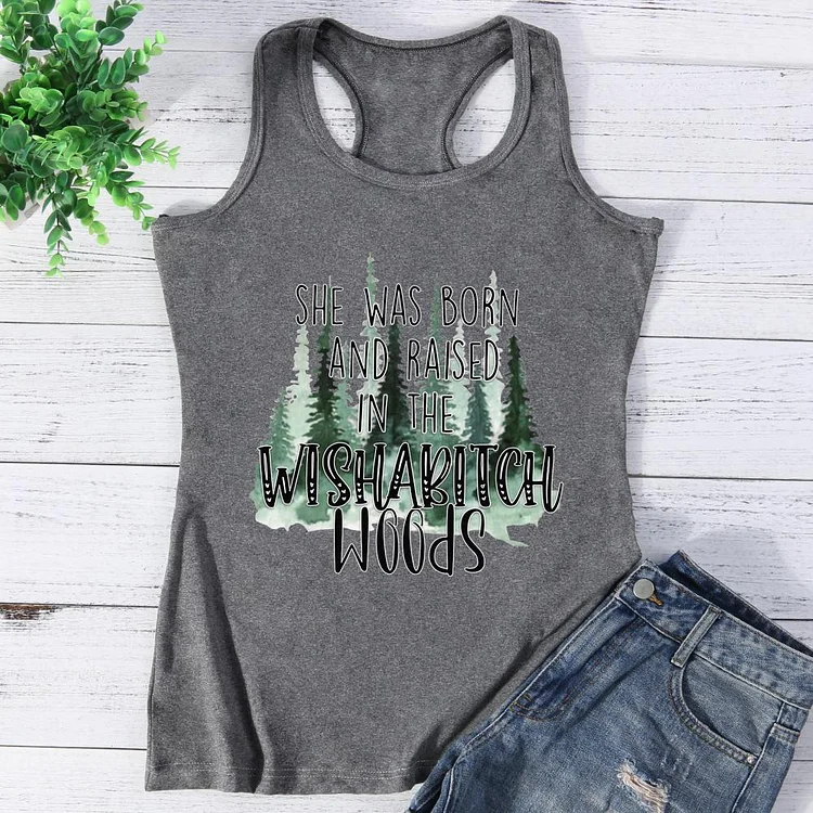Forest Outdoor Born and Raised Vest Top-Annaletters