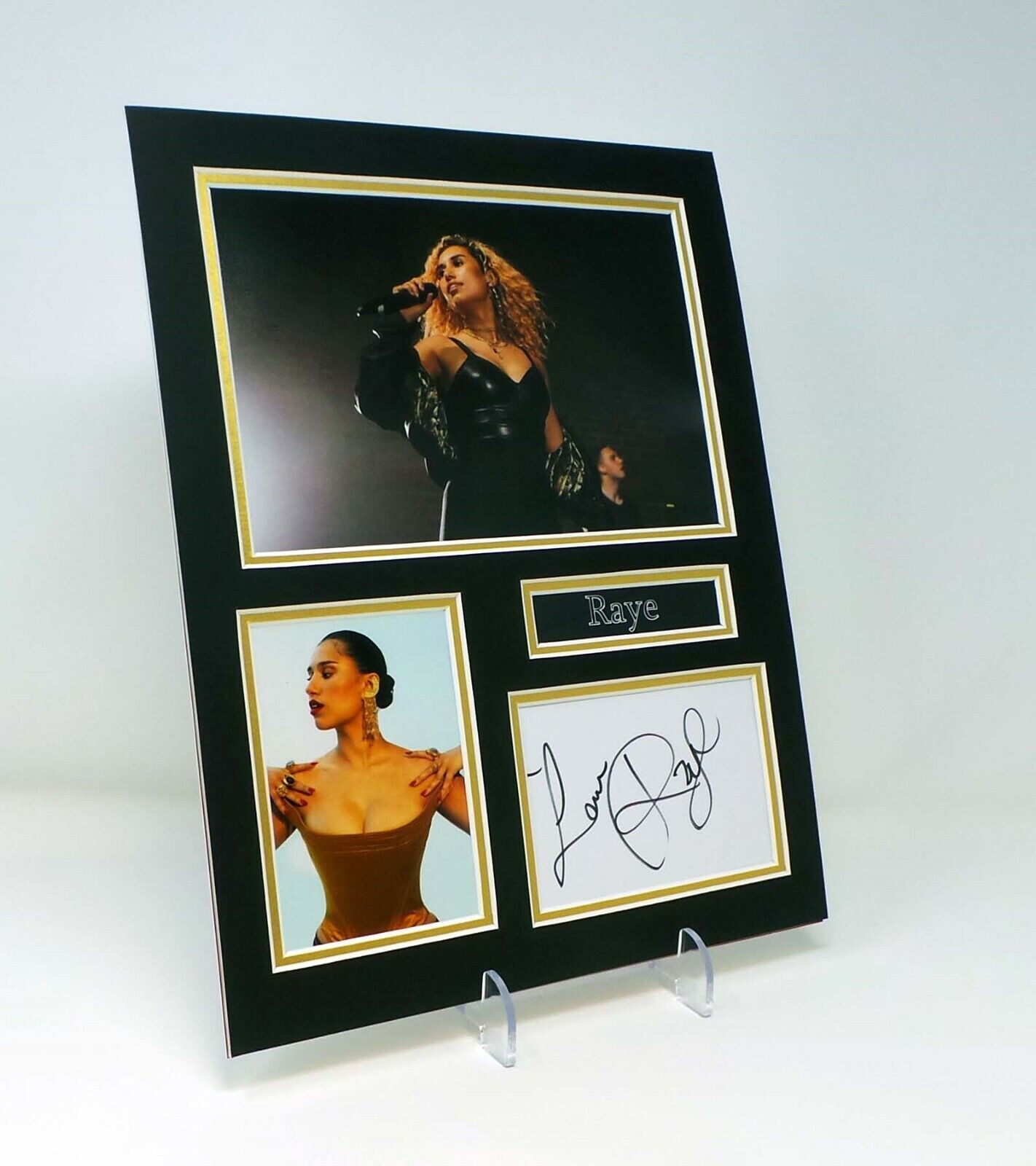 RAYE Signed Mounted Photo Poster painting Display AFTAL COA You Don't Know Me