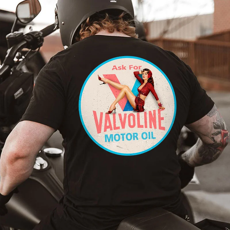 ASK FOR VALVOLINE MOTOR OIL Sexy Lady Print Men's T-shirt